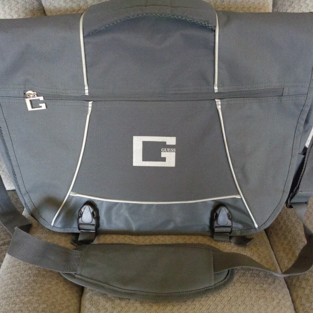Guess Gray Urban Messenger Bag Laptop Computer Carry On Marciano Business Case
